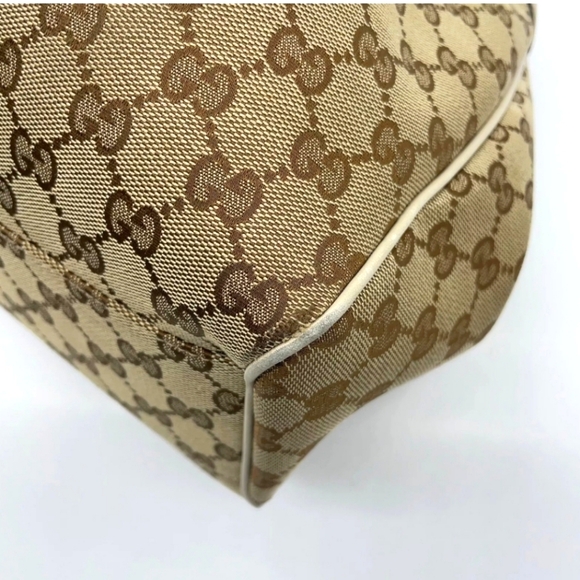 Authentic Gucci GG Canvas White Sukey Tote Bag W/ Gucci dustbag/care card-GUC - Picture 14 of 16